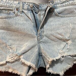 Old Navy Light Blue Distressed Jean Shorts